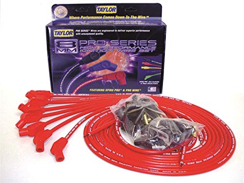 Taylor Cable 70253 8mm Pro Wire Red Spark Plug Wire Set Taylor Cable 70253 8mm Pro Wire Red Spark Plug Wire Set