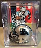Carolina Panthers NFL Helmet Shadowbox w/Steve Smith card