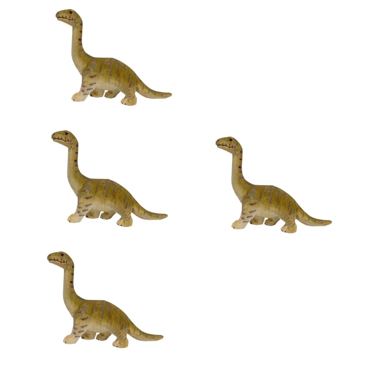 ABOOFAN 4 Piezas Animales simulados Estatua de Madera Animales de Madera Manualidades decoración Juguetes Juguete de niños Chico Decorar artesanía
