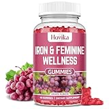 Iron & Hormone Balance for Women Gummies, 40mg Iron Supplement Anemia with multivitamin for Women, Zinc, Selenium, Iodine - for Iron Deficiency - Natural Hormonal Support for PMS, Vegan 60 Count