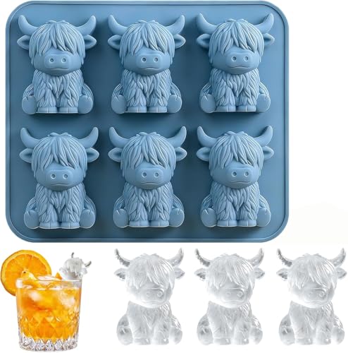 Molde para cubitos Mini Highland Cow miniatura 1