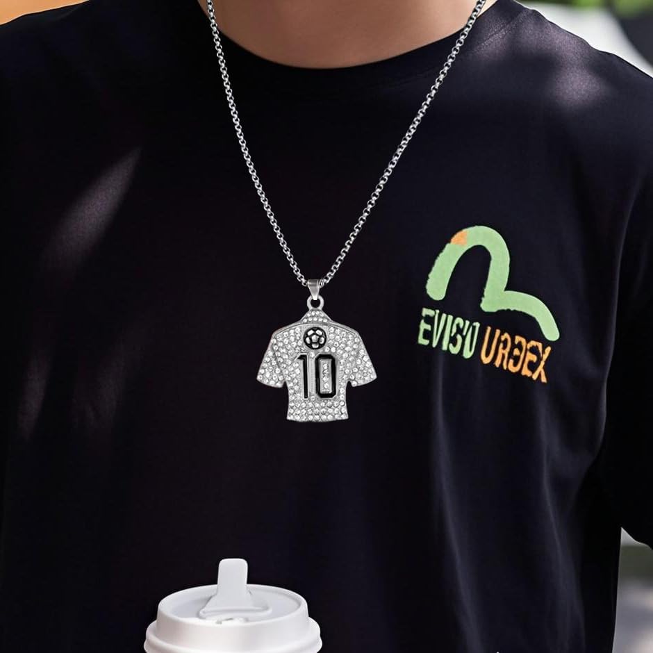 No.10 Soccer Jersey Necklace for Men -Metal Football Player Gift with 24" Chain, Lightweight Sports Jewelry for Fans & Athletes. - Image 4