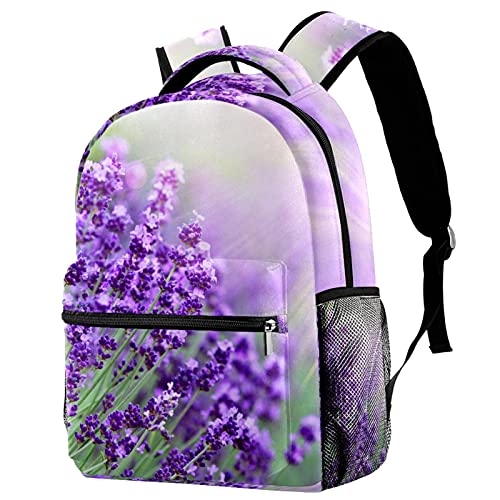 Sac à dos de voyage avec porte-bouteille violet pour fille et garçon