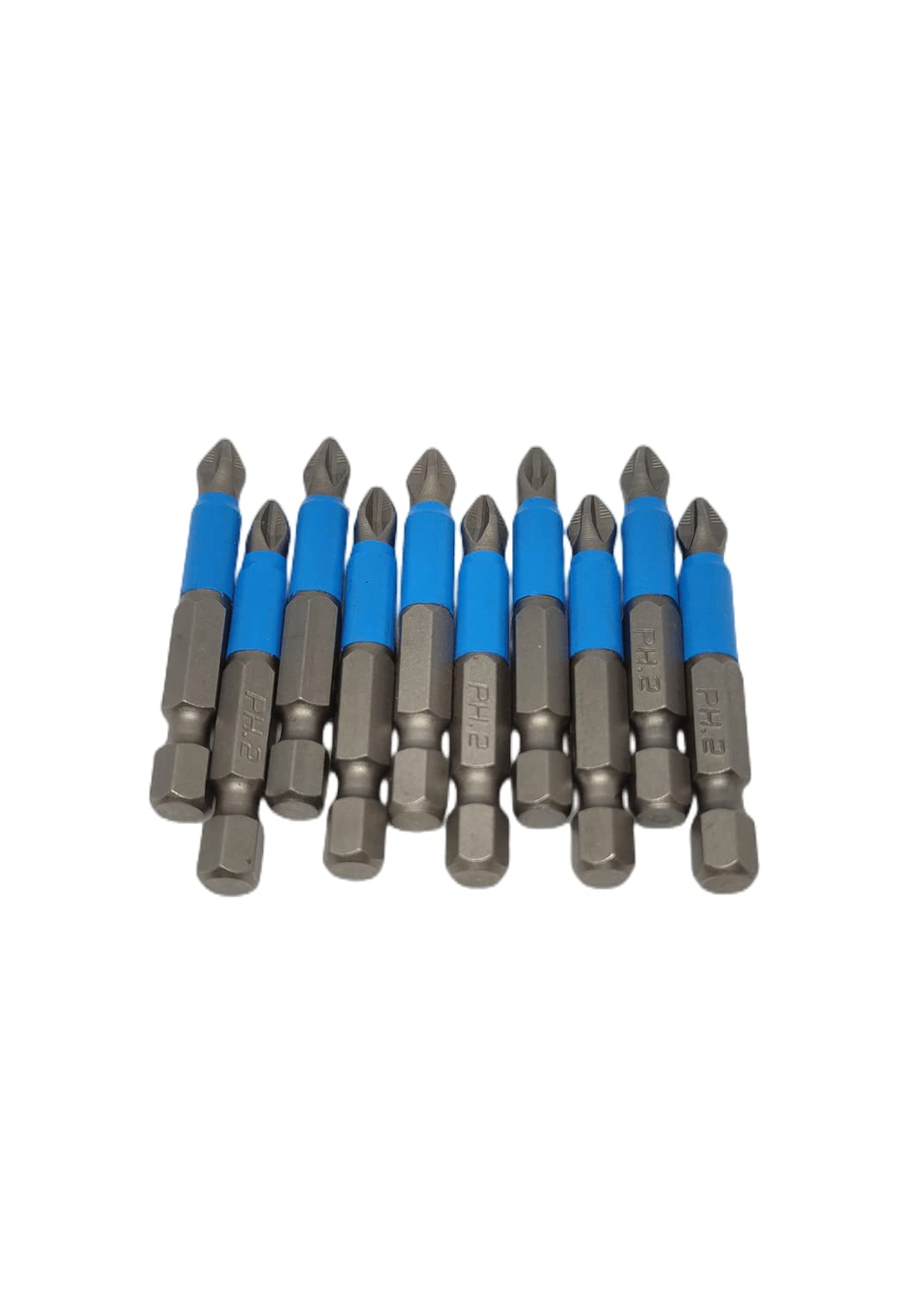 10 Stück Rutschfeste PH2 Kreuzschlitz-Bits, Magnetisch, 50 Mm, 1/4" Sechskantschaft Für Schlagschrauber