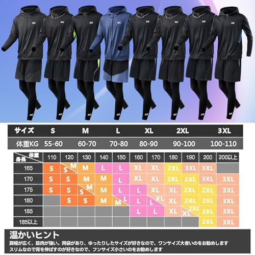 [Ademe] メンズ コンプレッションウェア 加圧インナー 5点セット 半袖 シャ ツ ハーフパンツ タイツ スポーツ ウェア 保護 高弾力 防臭 姿勢矯正 補正下着 トレーニング 高機能 上下セット ジムウェア 5点セット 麻グレ 6枚目