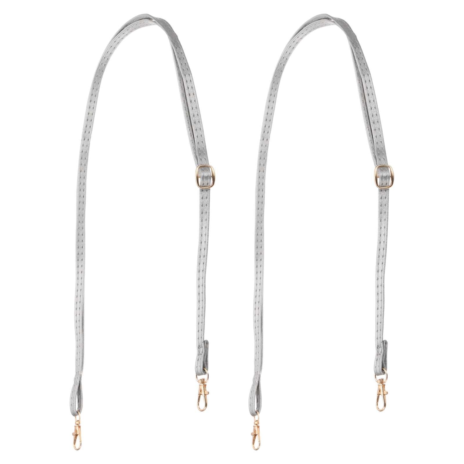 Sangles de sac à main réglables lanière cuir argent pour sublimer vos pochettes au quotidien