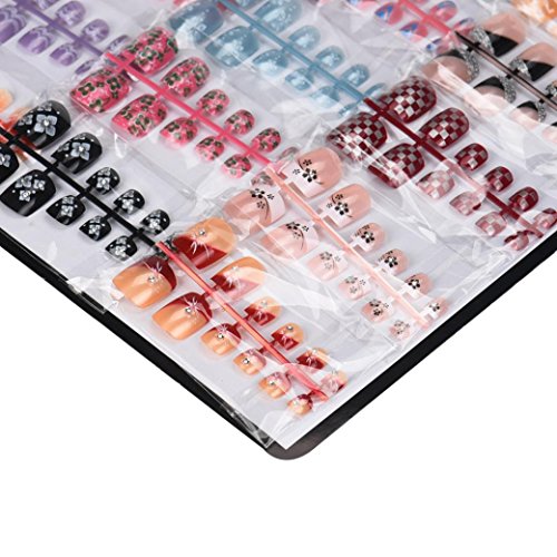 Creazy 144pcs Mixed Set False Nail Tips Artificial Fake Nails Art Acrylic Manicure Gel