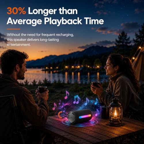 Image of AILKIN Portable Bluetooth Speakers Wireless | 12W Powerful Sound, 360 Surround Sound, Splash Proof Design, RGB Light & TWS Stereo Pairing | Mini Wireless Speaker for Home, Travel & Outdoor