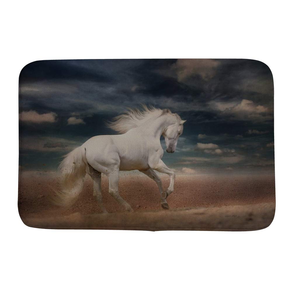 Tapis de bain cheval blanc pour une sortie de douche sécurisée et douce