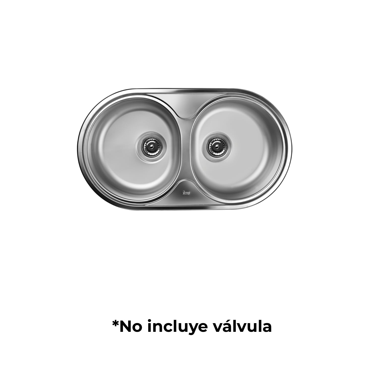 TEKA Fregadero Empotrado 2 Senos en Acero Inoxidable, Desagüe Manual 3½", Profundidad Cubetas 150mm, Mueble Bajo 80cm, No Incluye Válvula, Serie Sphera DR-78 2C