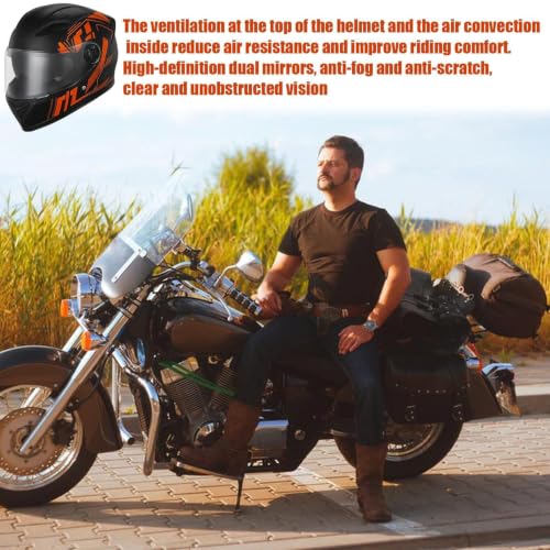 Cascos de moto integrales con visera solar para scooter 3