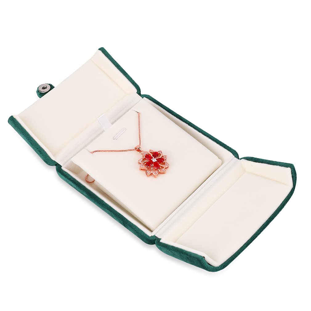 iSuperb Pendant Necklace Box Jewelry Gift Box Bracelet Chain Earrings Jewelry Display Storage for Christmas Engagement Proposal