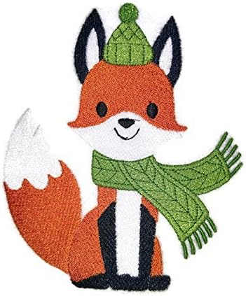 Nature Weaved in Threads, Amazing Baby Animal Kingdom [ Patchwork Pals - Fox] [Custom and Unique] Embroidered Iron on/Sew Patch [4.85." *5.85"] [Made in USA]