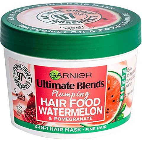 Garnier Ultimate Blends Plumping Hair Food Watermelon 3in1 Fine Hair Mask Treatment 390ml Cover