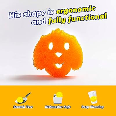 Scrub Daddy Special Edition Pets Dog - Scratch-Free Multipurpose Dish Sponge - BPA Free & Made with Polymer Foam - Stain & Odor Resistant Kitchen Sponge (1ct)