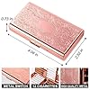 Vintage Metal Cigarette Case with J6 Lighter Metal Case, Holds 12pcs 100mm Cigarettes, Can Also Be Used for RFID Credit Card and Cash Organizer (Rose, 12pcs 100's)