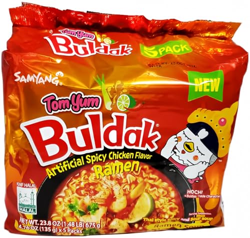 Haul SAMYANG Tom Yum Buldak Chicken Flavor - Thai-Style Spicy and Sour Ramen Soup – 23.8 Oz (pack of 1) (Total 5 pcs)