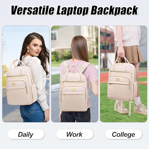 Image of Tealari Laptop Backpack for Women,15.6 Inch Laptop Backpack for Work,Waterproof Travel Backpack,College Bookbag with Wallet