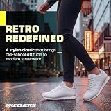 Skechers Og 85 Old School Cool wysokie sneakersy damskie, White Duraleather Silver Glitter Trim, 38.5 EU