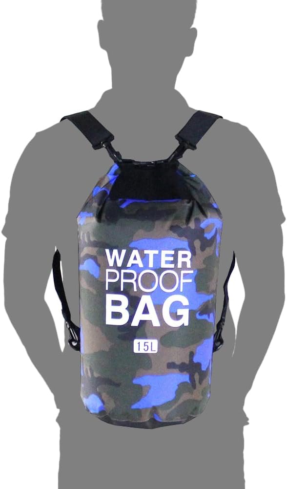 CANDeal Camouflage Waterproof Dry Bag,Lightweight Roll Top Dry Storage Backpack for Kayaking, Beach, Rafting, Boating, Hiking, Snowboarding, Swimming, Camping and Fishing