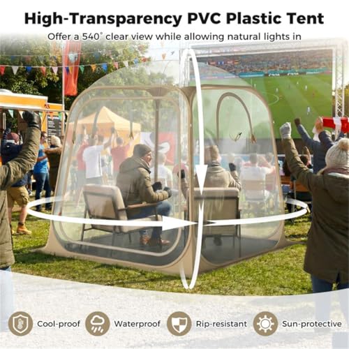 Carpa pop-up transparente 7x7 ft para deportes y camping miniatura 3