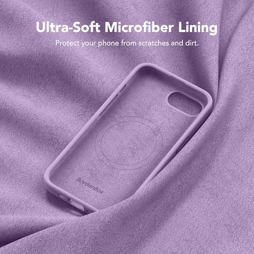 Image of Magnetic for iPhone 17e /iPhone 16e Case, Compatible with MagSafe, [Soft Anti-Scratch Microfiber Lining] Slim Silicone Shockproof Protective Phone Case for iPhone 17e /16e 6.1 inch, Light Purple