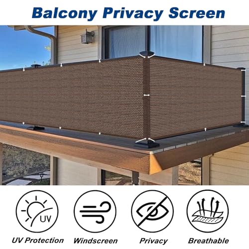 Brise vue balcon marron pour créer un coin de fraîcheur ombragé et calme au jardin