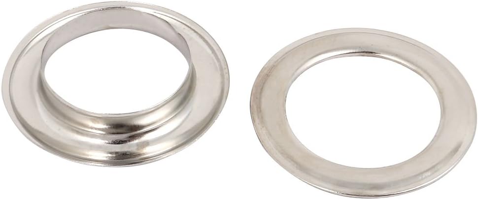 Ruilogod 1000pcs 22mm Inner Dia Iron Nickle Plated Eyelet Grommets Kit w Washer for Leather Canvas Clothes Shoes (id: f18 551 15c ce1 7a6