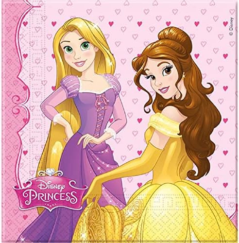 Disney Princess Party Supplies Girls Birthday Tableware Set- Princess Theme Party Decorations Serves 16