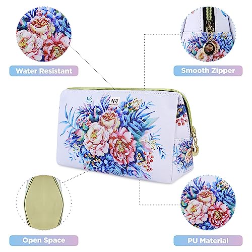 Image of NFI essentials Makeup Pouch Set of 3 Piece, Stylish Pouches for Makeup Accessories, Travel Pouch for Women, Cosmetic Pouch, Vanity Case, Jewellery Pouch, Toiletry Make up Bag