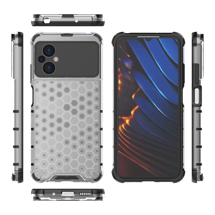 Image of Prime Retail Hard PC Back Case Cover for Poco M5 4G Anti Slip Ultra Thin Shockproof Reinforced Corners (Transparent)