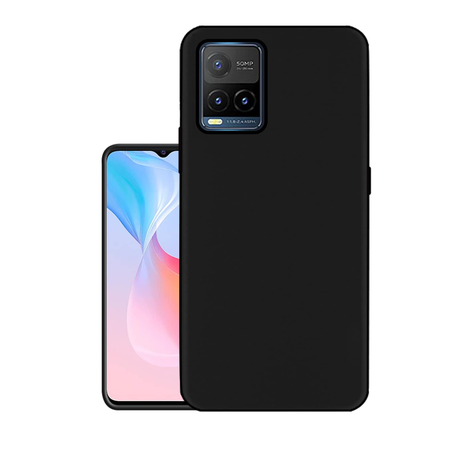 HELLO ZONE Exclusive Matte Finish Soft Back Case Cover for Vivo Y21T/Vivo Y33s/Vivo Y21 2021 - Black (B09PRNPWXH) Amazon Price History, Amazon Price Tracker