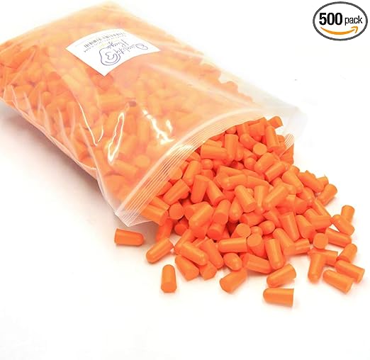 Quality Foam Ear Plugs 500 Pair - 32 dB Noise Cancelling High Decibel Sound Blocking Soft - Dispenser Refill Safety Hearing Protection Ear Protection Disposable Ear Plugs Bulk