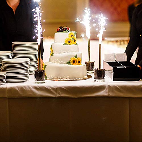 Silver Candles, Used for Birthday Cakes, Parties, Weddings, Bottling Services, Nightclubs, Restaurants, Anniversaries, Parties, Celebrations, smokeless 1 Pack - Thumbnail 2