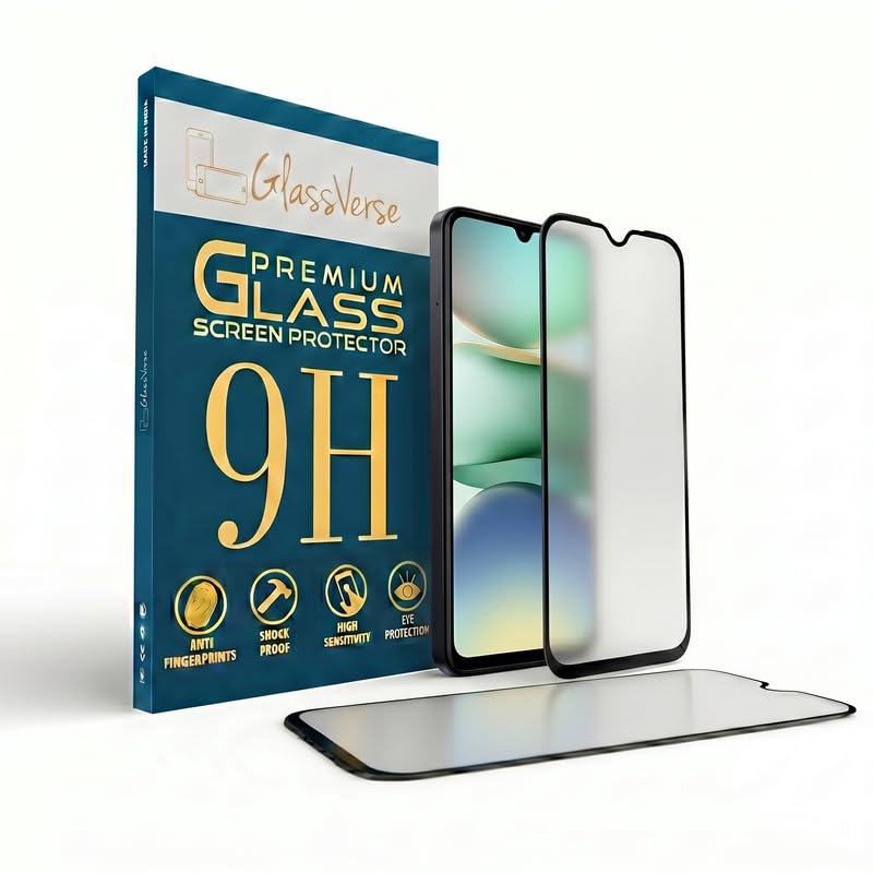 Image of GlassVerse Matte Tempered Glass for Redmi A5 4G | Anti Glare, Smooth Touch Screen Protector, 9H Hardness, Edge to Edge, Case Friendly, Hassle-less Installation Kit Included. (Pack of 2)