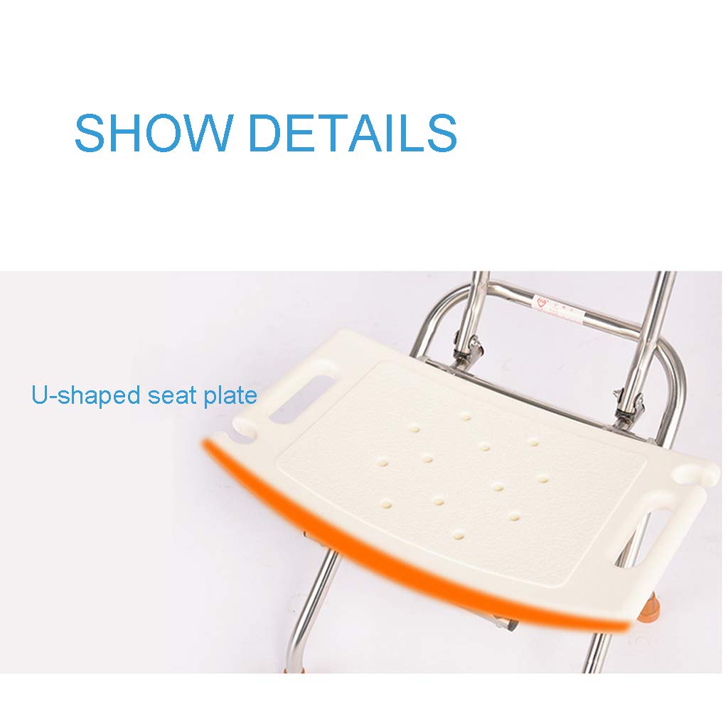 CHEWYNP Banqueta Silla de Ducha/Taburete de baño Ajustable/Banco médico Antideslizante Asiento de Taburete de bañera/para discapacitados, discapacitados, Personas Mayores y Ancianos