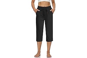 Women's Comfy Drawstring Yoga Capri Pants