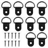 Paket beinhaltet:Größe: 36 mm x 25 mm, Bohrung: 4,5 mm.10 x D Befestigungsring Zurrösen+10x Schrauben, schwarz. Bitte beachten Sie: Die Verpackung enthält keine Muttern oder Bolzen.