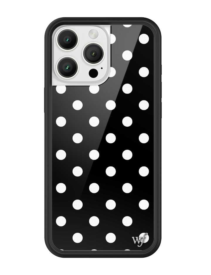 Image of Wildflower Cases - Compatible with iPhone 16 Pro Max | Protective Bumper, 6.5ft Drop Test Certified, Women Owned Small Business | Polka Dot | Black and White