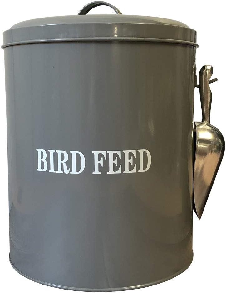 Bird Food Storage Tin Cream Metal Bird Food Storage New Home Sweet