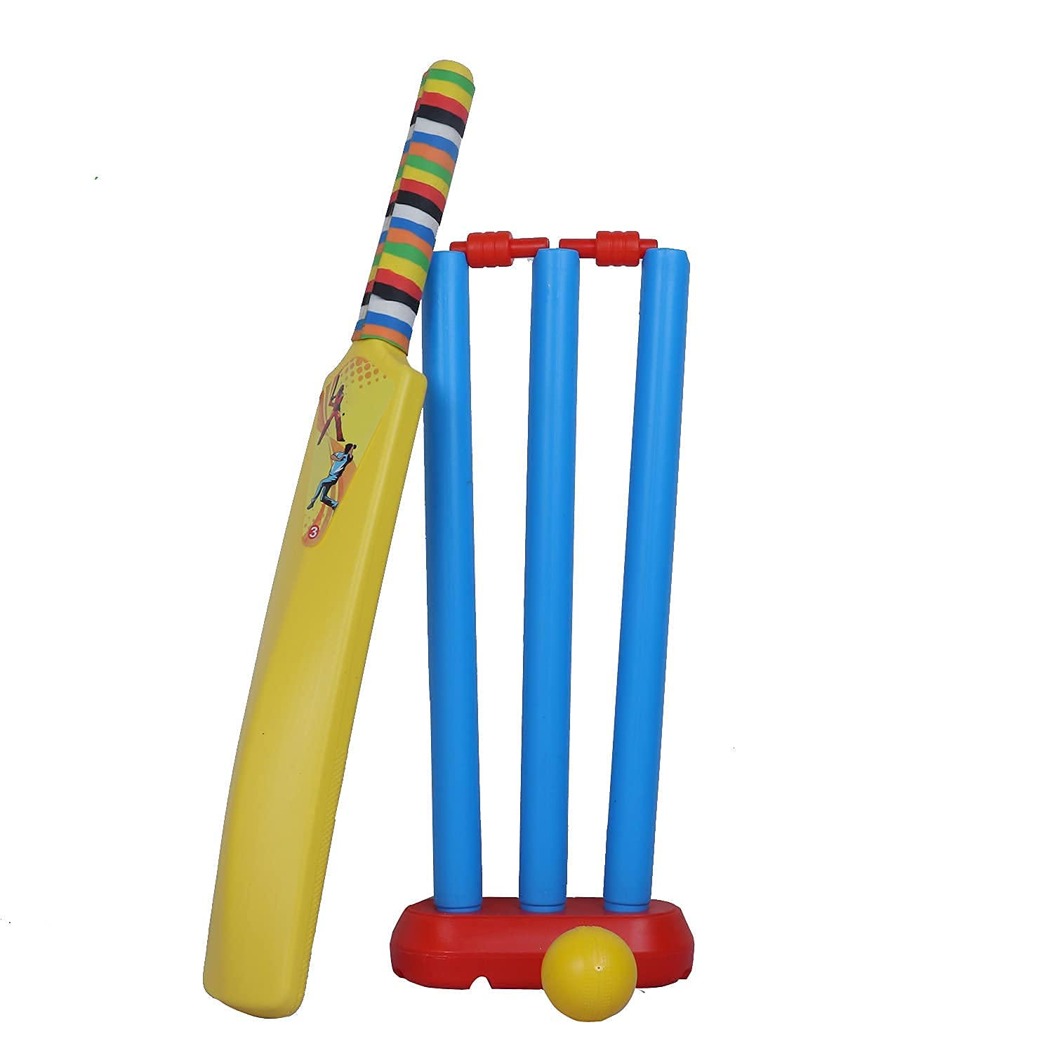SK TOY ZONE Kid New Toy Plastic 20-20 Cricket kit for Kids Cricket Set of 3-6 Year Boys Bat & Ball Set Playing Outdoor and Indoor Sports Game Toy (20-20 Cricket kit) (Cream)-image-42