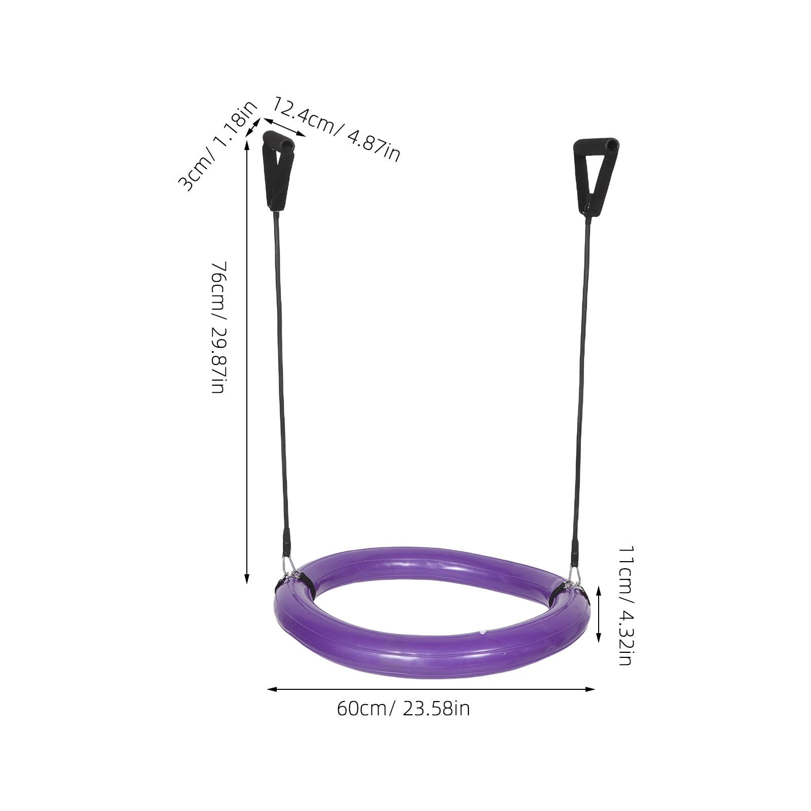NUOBESTY Base de Pelota de Yoga con Asa y Material PVC Engrosado para Estabilidad y Prevención de Rodamiento, Soporte Portátil Adecuado para Gimnasio en Casa y Práctica de Yoga