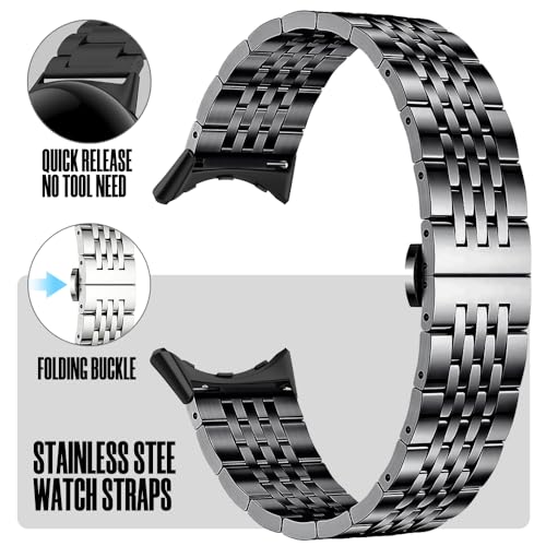 Correa de malla acero inoxidable compatible Pixel Watch miniatura 4
