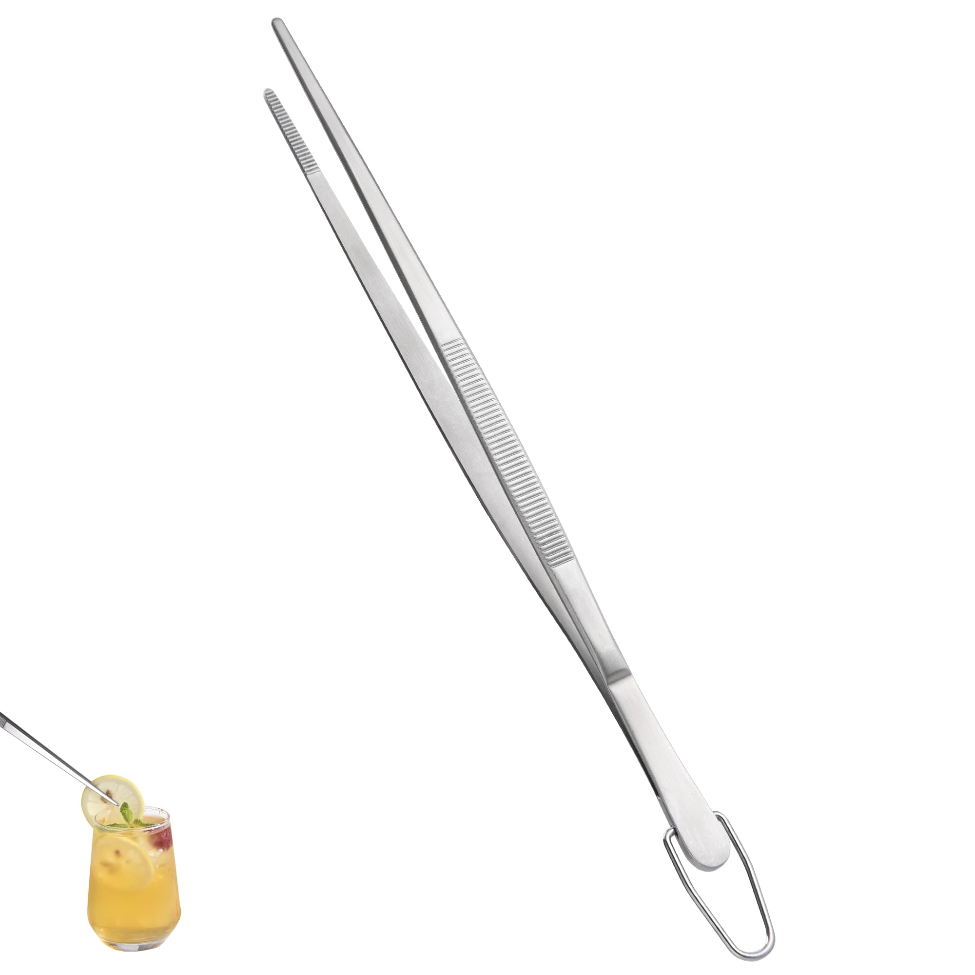 U-Taste Kitchen Cooking Tweezer, 18/8 Stainless Steel Tong, 10"/Pointed Tip