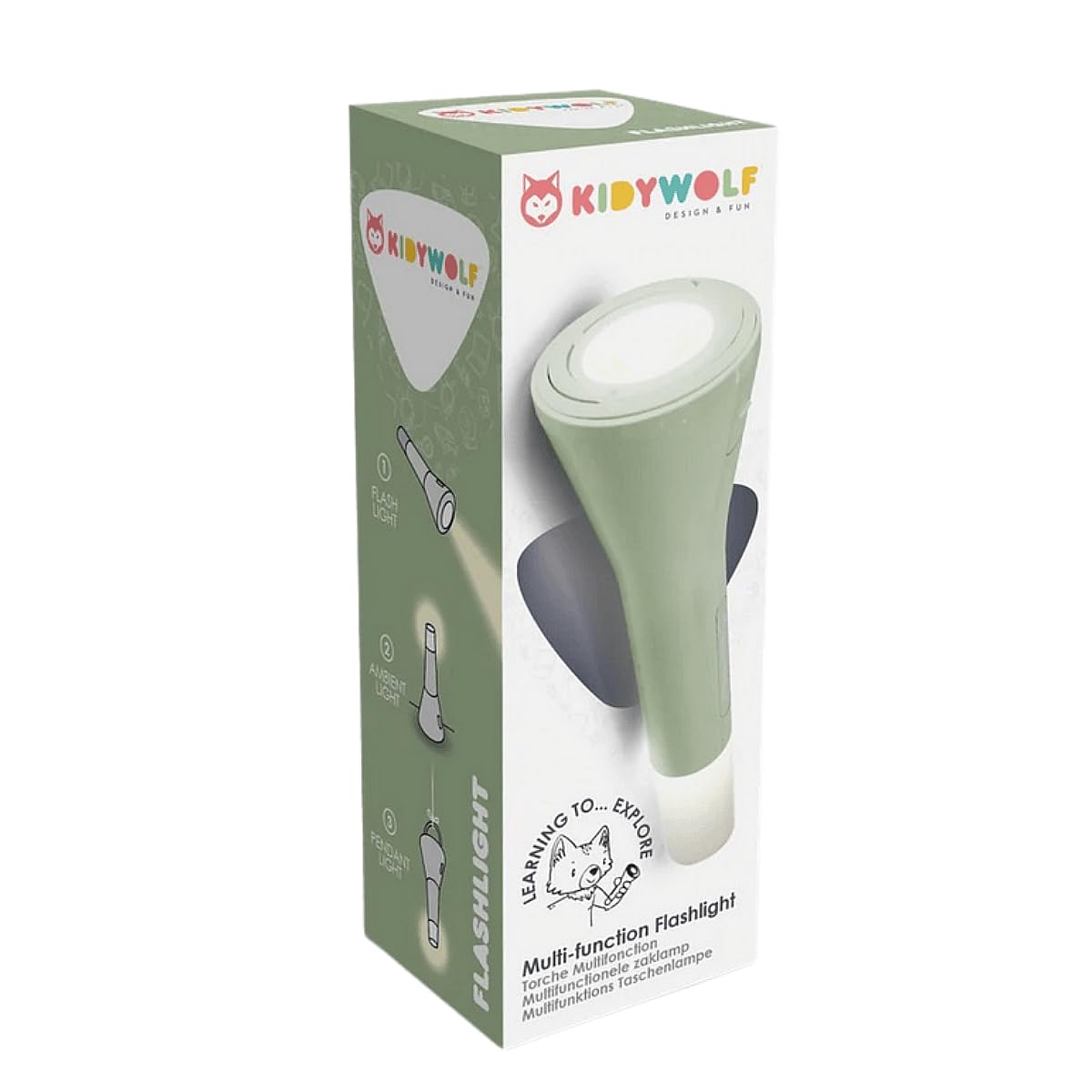 KIDYWOLF - Taschenlampe 3in1 grün