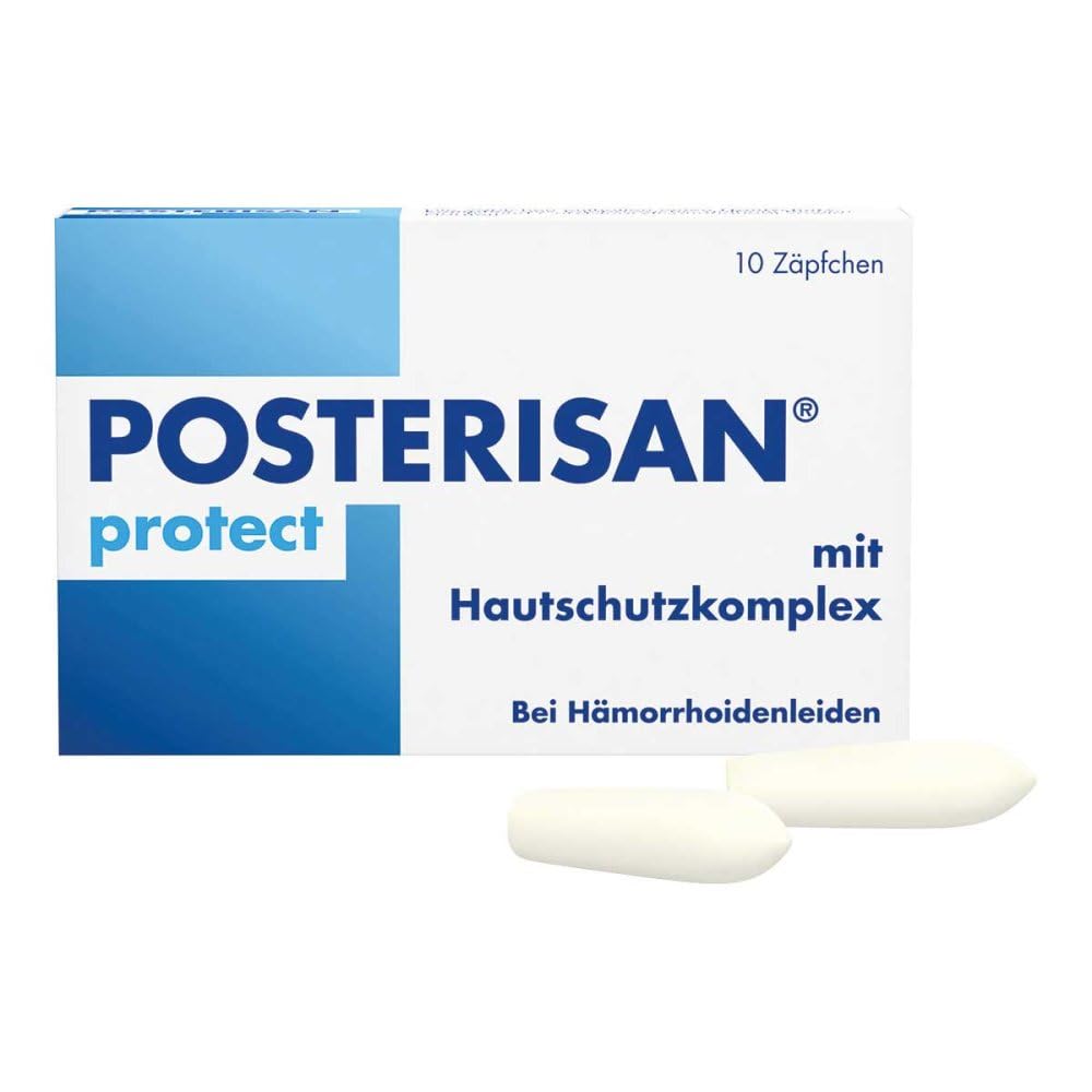 Posterisan protect Zäpfchen bei Hämorrhoidenleiden, 10 Suppositoires