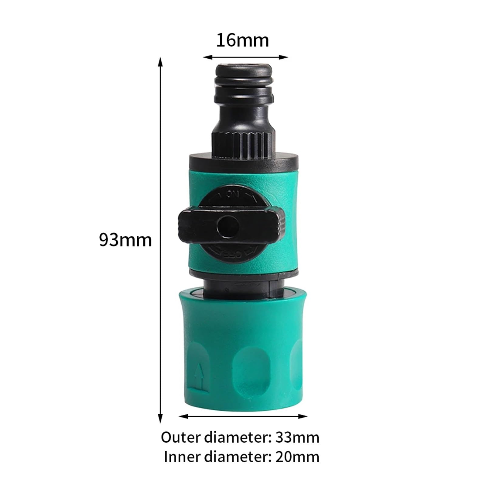 5 connettori rapidi per tubo da giardino, in plastica, con valvola, per irrigazione da giardino, adattatore per tubo flessibile da giardino espandibile (B)