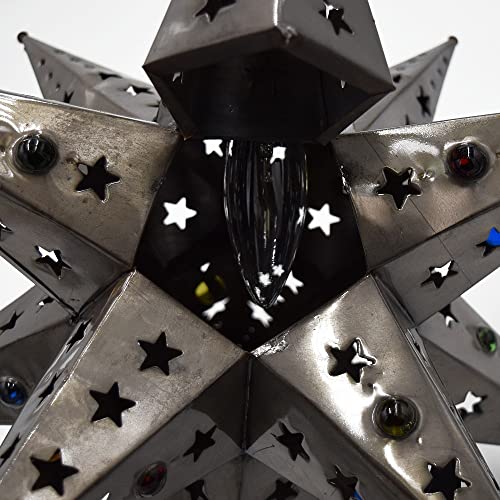 12inchmoravianhangingtinstarlightstarcutwithmarbles Urban Country Home Decor 12 inch moravian hanging tin star light star cut with marbles urban country home decor