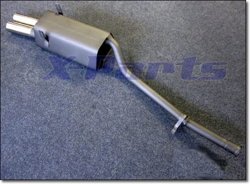 Pot d'échappement sport 2 x 76 mm pour E36 4 cylindres 316i 318i ABE Pot d'échappement rond recourbé EVOE364E276