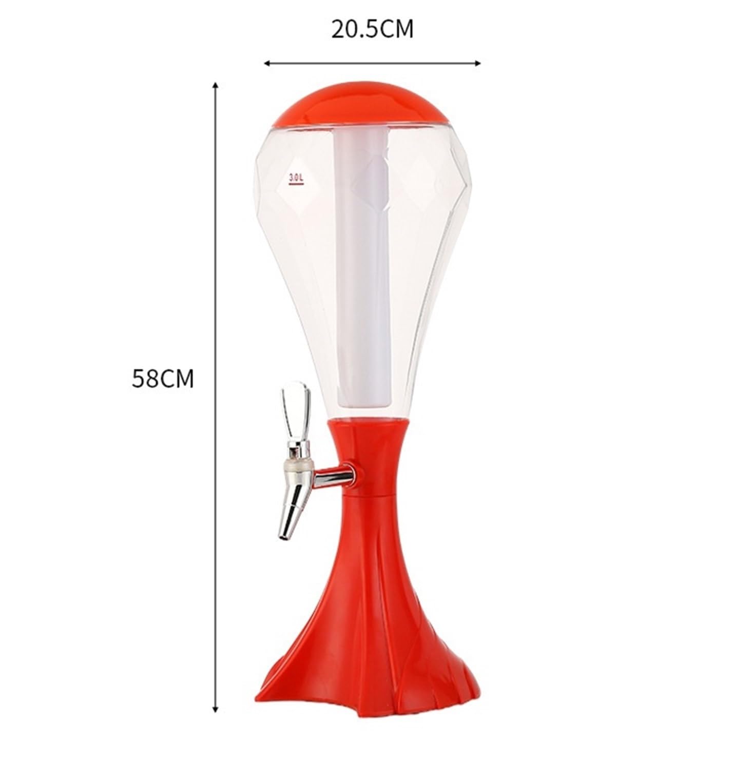 Dispensador Cerveza Dispensador De Cerveza Sheer 3 L con Tubo Hielo Extraíble para Casa Bar(Yellow)